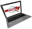 Security Word Magnifying Glass Laptop Computer Screen