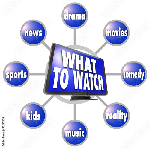 Illustration: What to Watch HDTV Program Suggestions Ideas Guide What to Watch HDTV Program Suggestions Ideas Guide