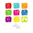 Summer Background - icons 