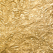 Background of crumpled gold foil