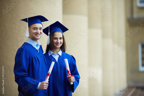 Photo: Friends with diplomas Friends with diplomas
