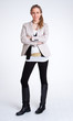 Standing young woman