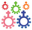 One decade rosary ring colorful set
