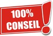 Vektor: étiquette 100% conseil étiquette 100% conseil