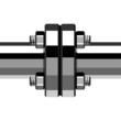 vector chrome pipe flange