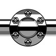vector chrome termination flange pipe
