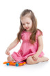 kid girl playing musical toy