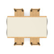 Illustration: WoodenDiningTableTopView WoodenDiningTableTopView