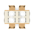 Illustration: CutlaryOnWoodenDiningTableTopView CutlaryOnWoodenDiningTableTopView