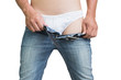 Man Unzipped Blue Jeans,Please Use As Adult Content