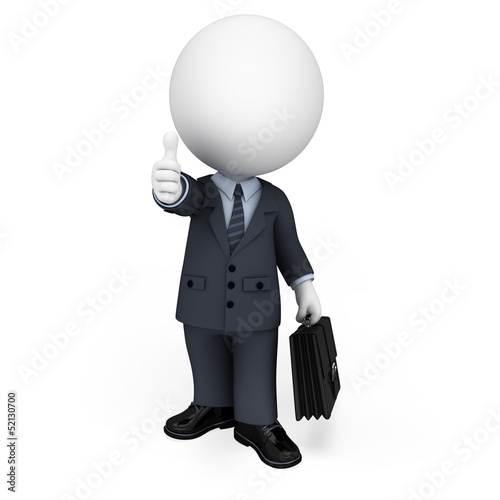 Photo: 3d white people as business man 3d white people as business man