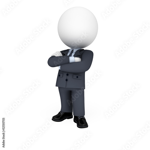 Illustration: 3d white people as business man 3d white people as business man