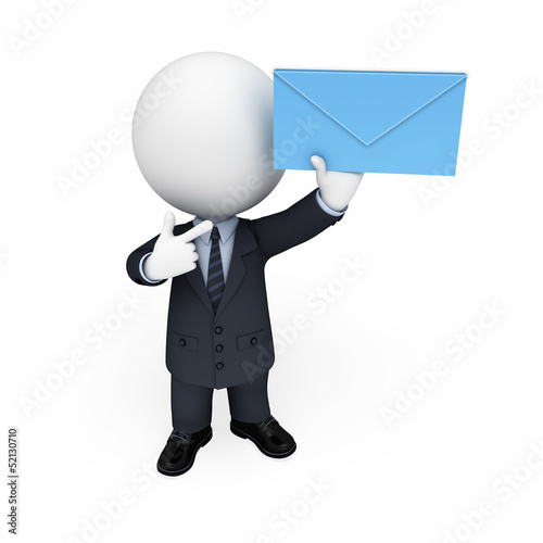 Illustration: 3d white people as business man 3d white people as business man