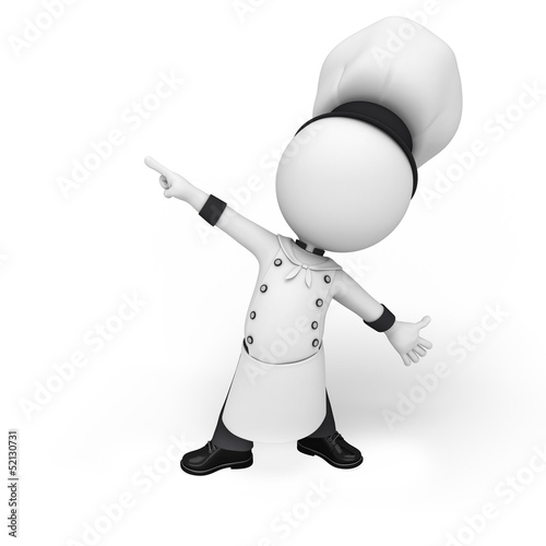 Illustration: 3d white people as chef 3d white people as chef