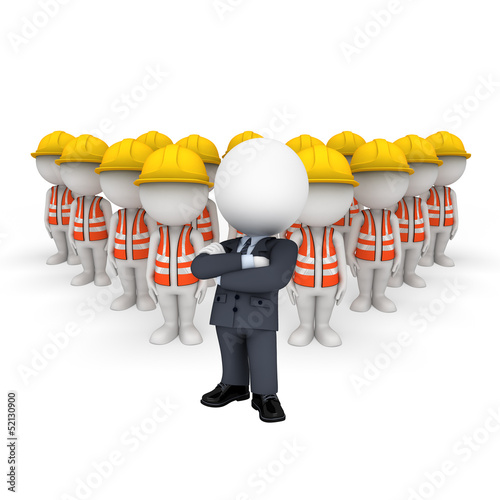 Illustration: 3d white people as business man 3d white people as business man
