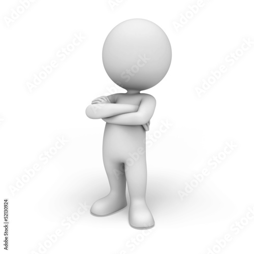 Illustration: 3d white people 3d white people