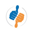 Vector logo optimism