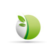 Vector logo green spheres