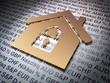 Business concept: Golden Home on Money background