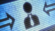 person icon on screen. Looping.