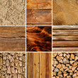 Wood textures collage