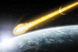 Illustration: Apocalypse : meteorite on the planet Earth Apocalypse : meteorite on the planet Earth