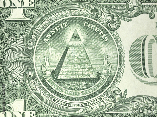 Photo: macro reverse one us dollar bill macro reverse one us dollar bill