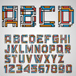Alphabet letters and numbers in Mayan style