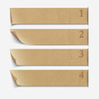 Old paper numbered banners
