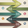 Vector: Trendy banner-arrow design for infographics Trendy banner-arrow design for infographics