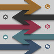 Trendy banner-arrow design for website templates