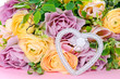 flowers with silver heart