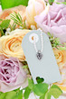 flowers with gift tag
