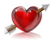 Love Heart Symbol With Arrow