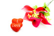 Rote Herzen mit Roter Blume