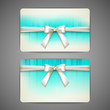gift cards with white bows and ribbons