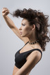 Photo: fashion portrait of girl in profile fashion portrait of girl in profile