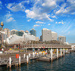 Beautiful skyline of Sydney with city skyscrapers