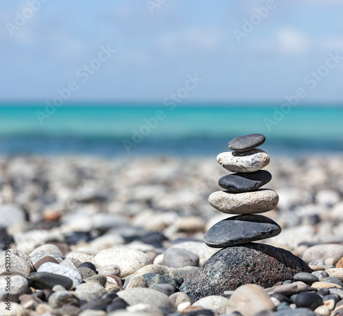 Fototapeta Zen balanced stones stack
