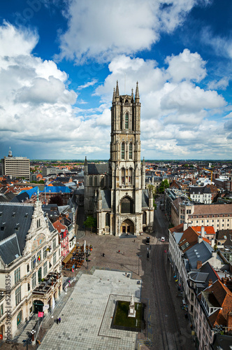 Photo: Saint Bavo Cathedral. Ghent, Belgium Saint Bavo Cathedral. Ghent, Belgium