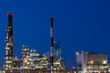 Refinery at night.
