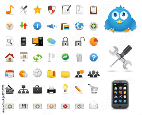 Vector: Icons Set for Web Applications & Internet - Vector icons Icons Set for Web Applications & Internet - Vector icons