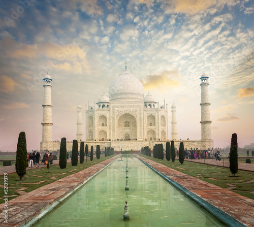 Photo: Taj Mahal on sunrise sunset, Agra, India Taj Mahal on sunrise sunset, Agra, India