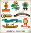 Anniversary retro labels