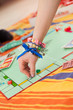 Woman hand playing a game