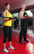 Photo: Young caucasian couple working out Young caucasian couple working out