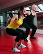 Photo: Young caucasian couple working out Young caucasian couple working out