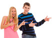 Photo: Brother and sister shows on something Brother and sister shows on something