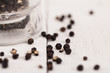 Foto: Black pepper with glass mill Black pepper with glass mill