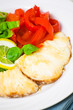 white fish fillet with vegetables